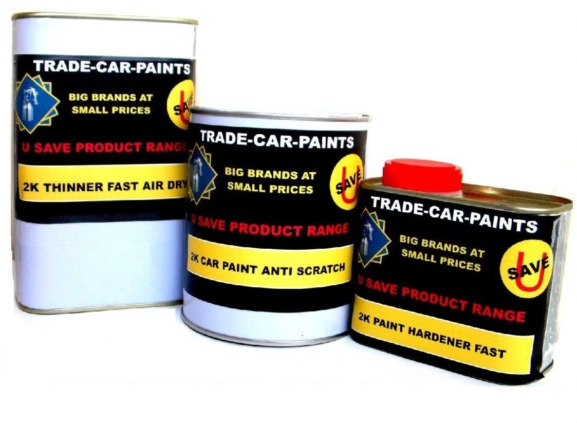 Car Paint 2K Acrylic Super Black gloss 2.5LT Kit (1Litre Paint, 500ml Hardener, 1Litre 2k