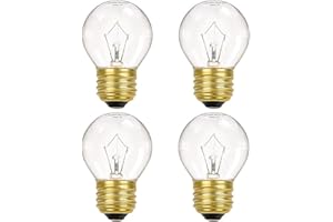 WokHok Oven Light Bulbs– High Temp Resistant,40 Watt Appliance Bulbs for Oven, Refrigerator, Microwave,G45/E26/120V,Warm White,4-Pack