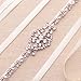 Yanstar Ivory Sash Bridal Thin Rose Gold Wedding Belts Clear Crystal Appliques With Ribbons For Bridal Gowns-18.1In2In
