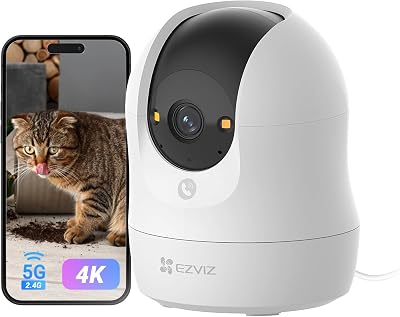 C6N G1 4K Telecamera Wi-Fi Interno, 8MP Videocamera Sorveglianza Interno Pan/Tilt/Zoom, Rilevamento di Persone/Animali/Rumore, Visione Notturna a Colori, Chiamata Bidirezionale, WiFi 2.4/5Ghz