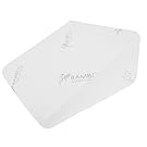 Bed Wedge Pillow - 1.5" Memory Foam Top and Washable Bamboo Cover - (25" X 25" X 12") Elevated Support Cushion For Sleeping, Reading, or Rest, Ideal For Acid Reflux, Snoring, Gerd, and Heartburn