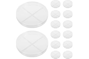Healvian 50pcs Petri Dish with Lid - 4 Compartments Transparent Cell Culture Plate with Lid 3.54'' - Laboratory Science Dish 