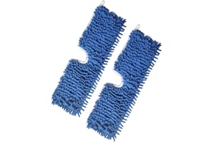 SWETRACE 2pcs Chenille Mop Pads Reusable Flat Mop Replacement for Hardwood Tile Marble Floors Cleaning