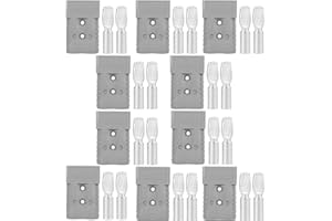 ANCHIMSR 350A Forklift Battery Connector 2/0 AWG Gray 350A 600V Plug, Jumper Cable Plug Connect/Disconnect for Recovery Winch, Towing Systems (10PCS 350A Gray)