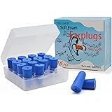 targeal 16PCS Reusable Soft Foam Ear Plugs,Noise Cancelling Earplugs with Portable PVC Case, Highest NRR 33dB Soft Form Earpl
