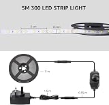 Lepro LED Strip Light 5M 300 LEDs 1650lm 12V Dimmable Cool White 6000K view 4