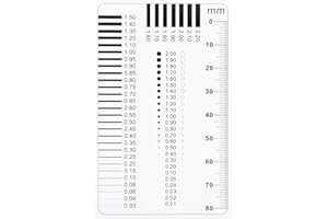 BESTOYARD High Precision Transparent Ruler for Flaw Detection and Measurement Tool Compact Design for Spot Inspection and Crack Analysis