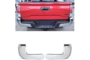 SAIQINGSP Rear Bumper End Cap Compatible with 2016-2023 Toyota Tacoma Rear Bumper Cover Replacement for TO1104131 TO1105131 W/O Parking Sensors Holes Chrome Cover Corner Extension Pair