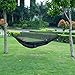 isYoung Hammock with Mosquito Net Parachute Fabric Hammock Net, Durable and Portable, Suit for 2 Persons, Tree Tent, Outdoors (Black)