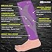 BLITZU Calf Compression Sleeve for Women and Men, Shin Splint Sleeves for Varicose Veins, Nursing, Pregnancy, Running, Footless Compression Socks Support for Calf Muscle Pain Relief Purple S-M