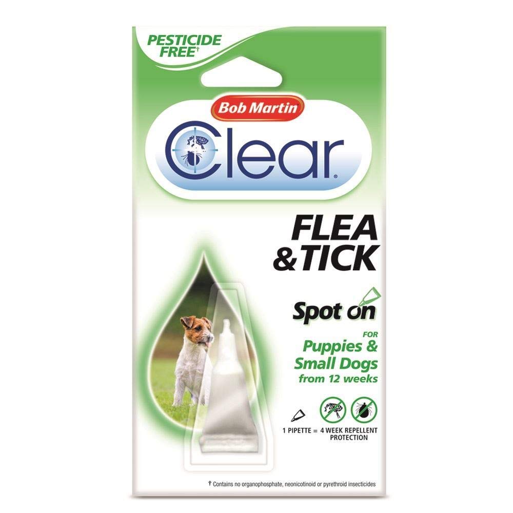 Bob Martin Clear Flea & Tick Spot On Repellent Treatment for Small Dogs