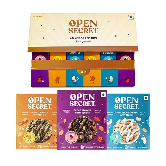 Open Secret Combo Snacks- Healthy Chocolate Cookies with Nuts | Almond, Cashew, Peanut |No