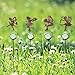 CREATIVE DESIGN Garden Stakes, 4 Pack Fairy Yard Stakes, Metal Mini Garden Stake with Glass Ball for Outdoor Yard, Plant Pots and Garden Decor(13.5 inch Height)