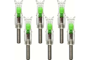 JIANZD Lighted Nocks for Arrows 6Pcs Led Archery Nocks with .204"/5.2mm Inside Diameter