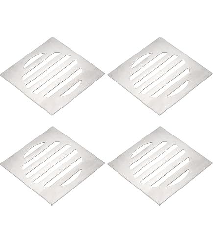 Danco 11034 Duschsieb & Ablaufabdeckung – Chrom, 10,2 Cm, Quadratisch, Rostfreier Edelstahl, Einfach Zu Installieren