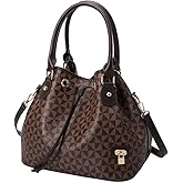 Printed Pattern Shoulder Bags for Women, Large Roomy Drawstring Handbag, Trendy Top Handle Satchel Hobo Purse