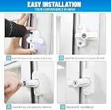 Aongray 4pk Zinc Sash Jammer Locks for uPVC Windows Doors Home Security White view 5