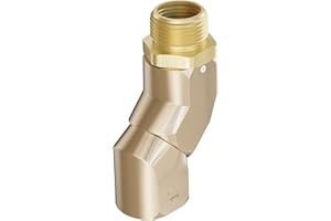BORRITT 1" NPT Gold plating Fuel Hose Swivel 360 Rotating Connector Fuel Swivel 1" Dual NPT Threads Fuel Transfer Pump Nozzle Swivel Fuel Tank Hose Connector for Transfer Fuels