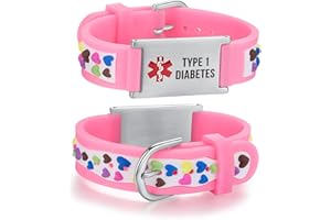 LinnaLove cartoon medical alert id bracelets Parents gift to Son, daughter, brother, sister