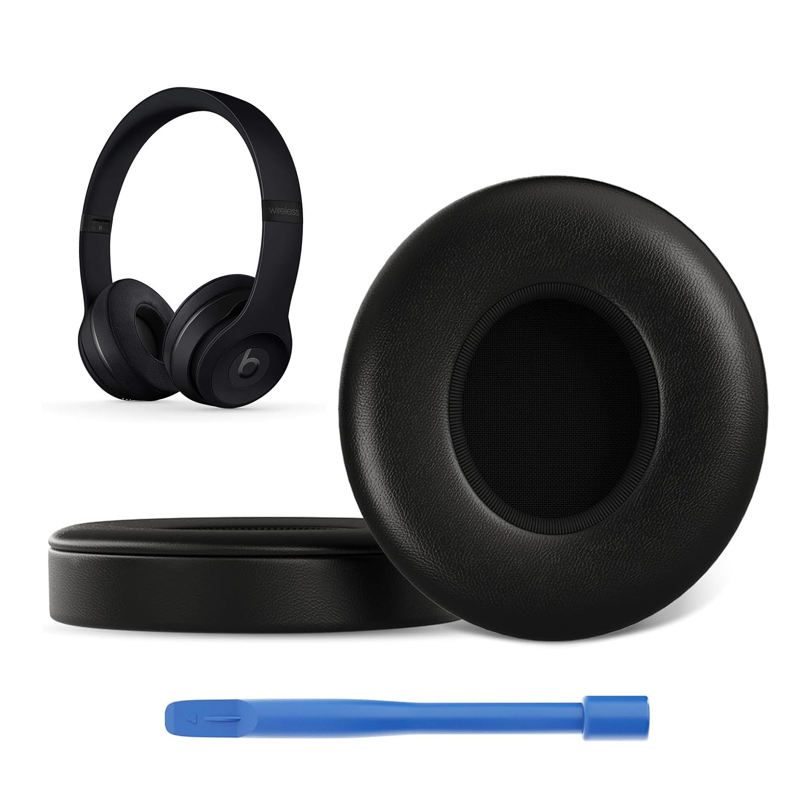Photo 1 of Replacement Ear Pads for Beats Solo 3 / Solo 2, EarPads for Solo3 / Solo2 Wireless Over-Ear Headphones, Black