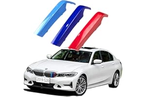 Lanyun Compatible with 2019-2022 bmw G20 grill 3 series accessories m color grill insert trims grill stripes Compatible with bmw G20 grill with 8 vertical beam