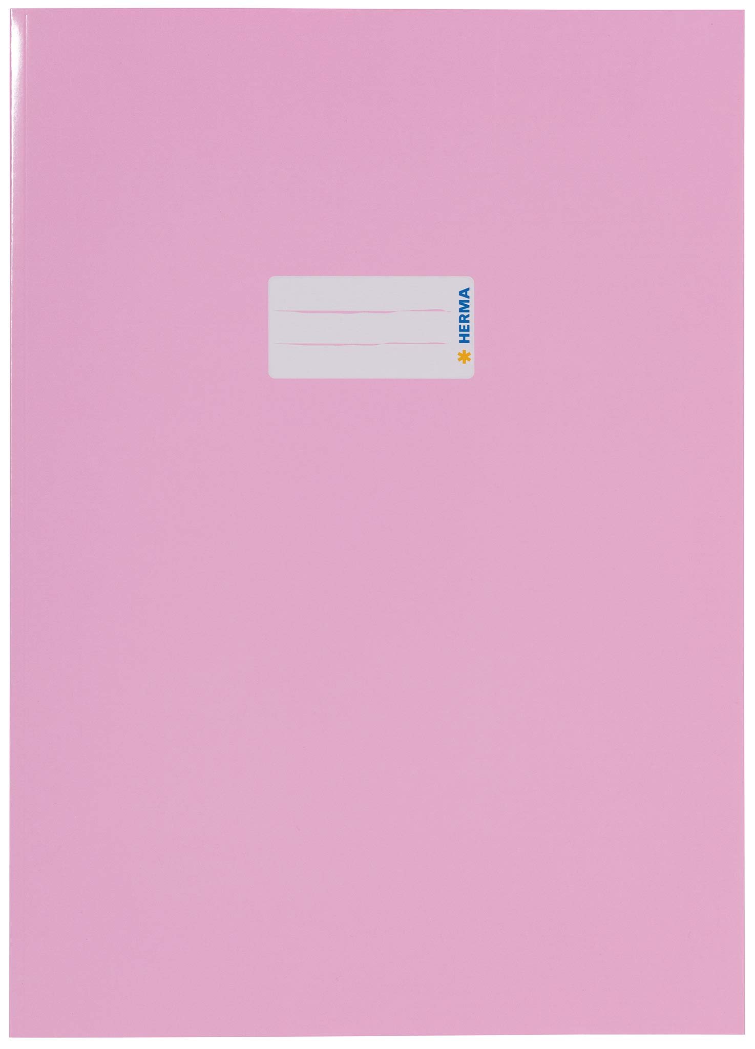 HERMA 19805 Notebook Covers A4 Cardboard Pink, Pack of 10, Notebook Covers with Labelling Field Made of Sturdy and Extra Strong Paper, Notebook Cover Set for School Notebooks, Coloured — image 1