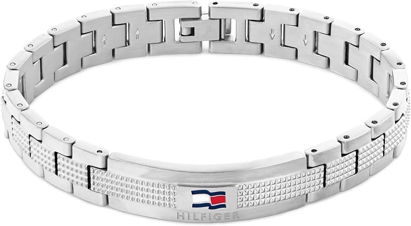 Jewelry Bracciale a Maglie da Uomo in Acciaio Inossidabile - Disponibile in Argento o Nero — foto 1 di 5