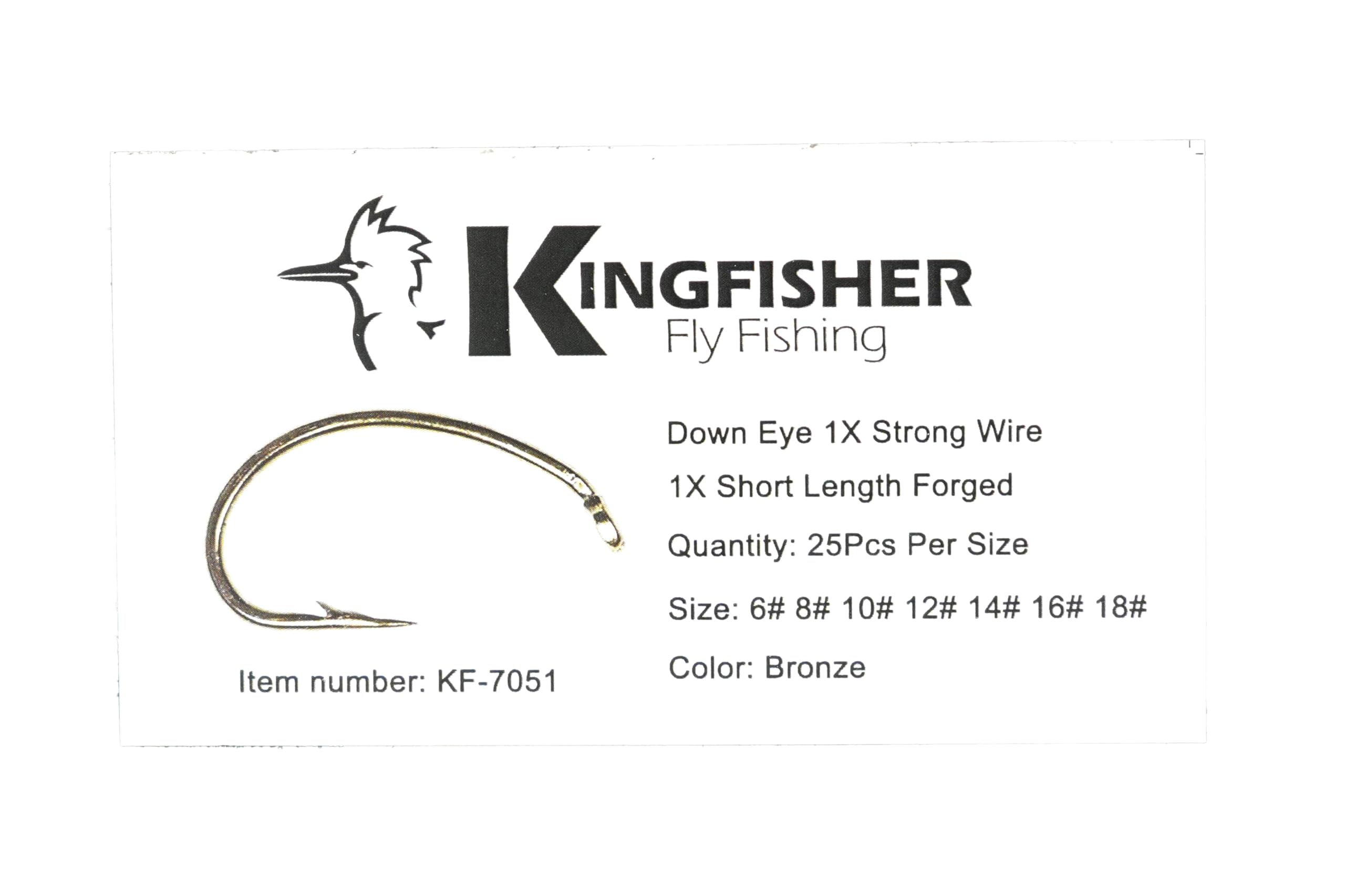Kingfisher Fly Fishing Scud Nymph Fly Tying Hook, Assortment
