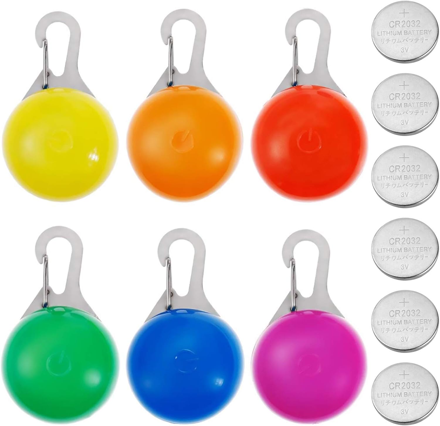 Faburo 6 PCS Clip on Dog Collar LED Lights,Dog Collar Safety Night