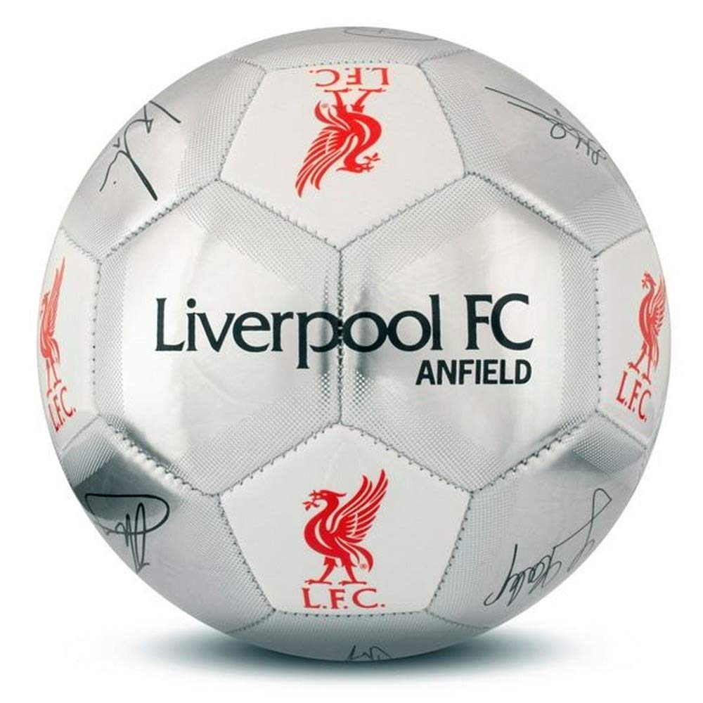 Liverpool Silver Signature Football - Size 5