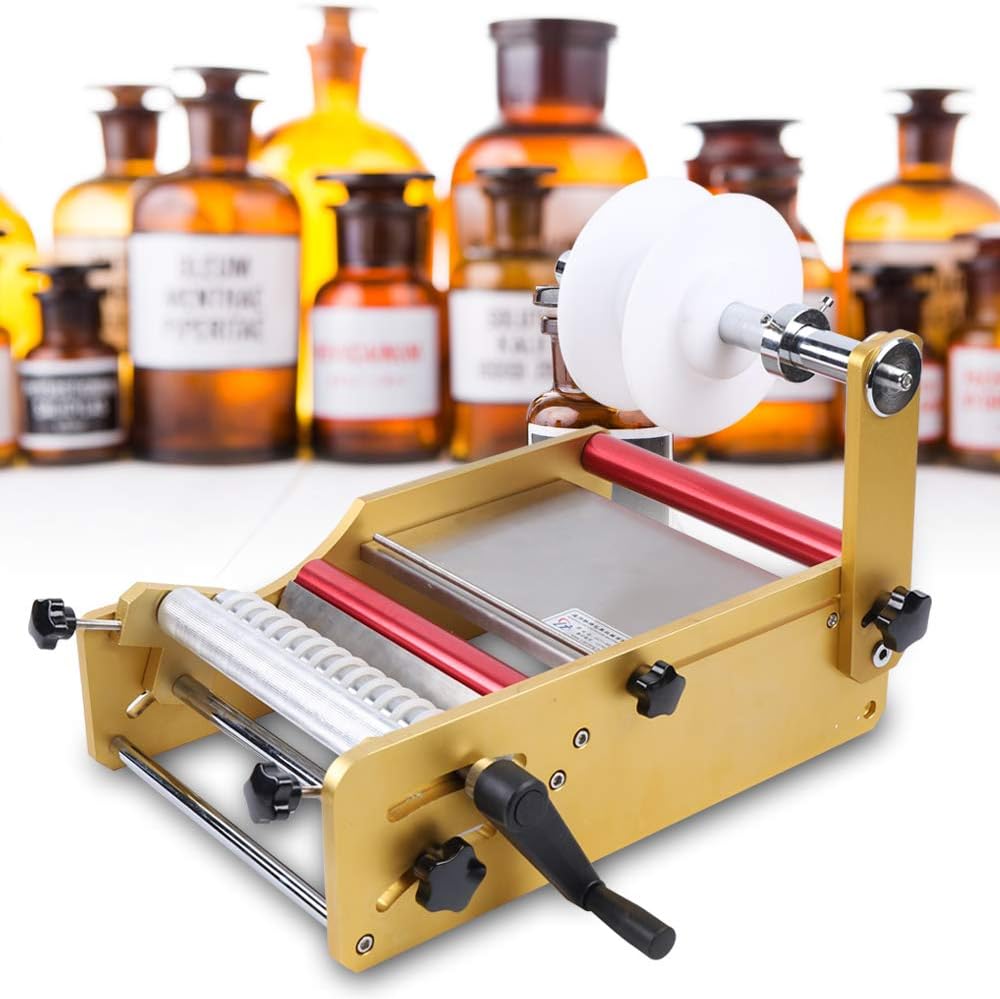 QIZHI Desktop Manual Labeling Machine Manual Round Bottle