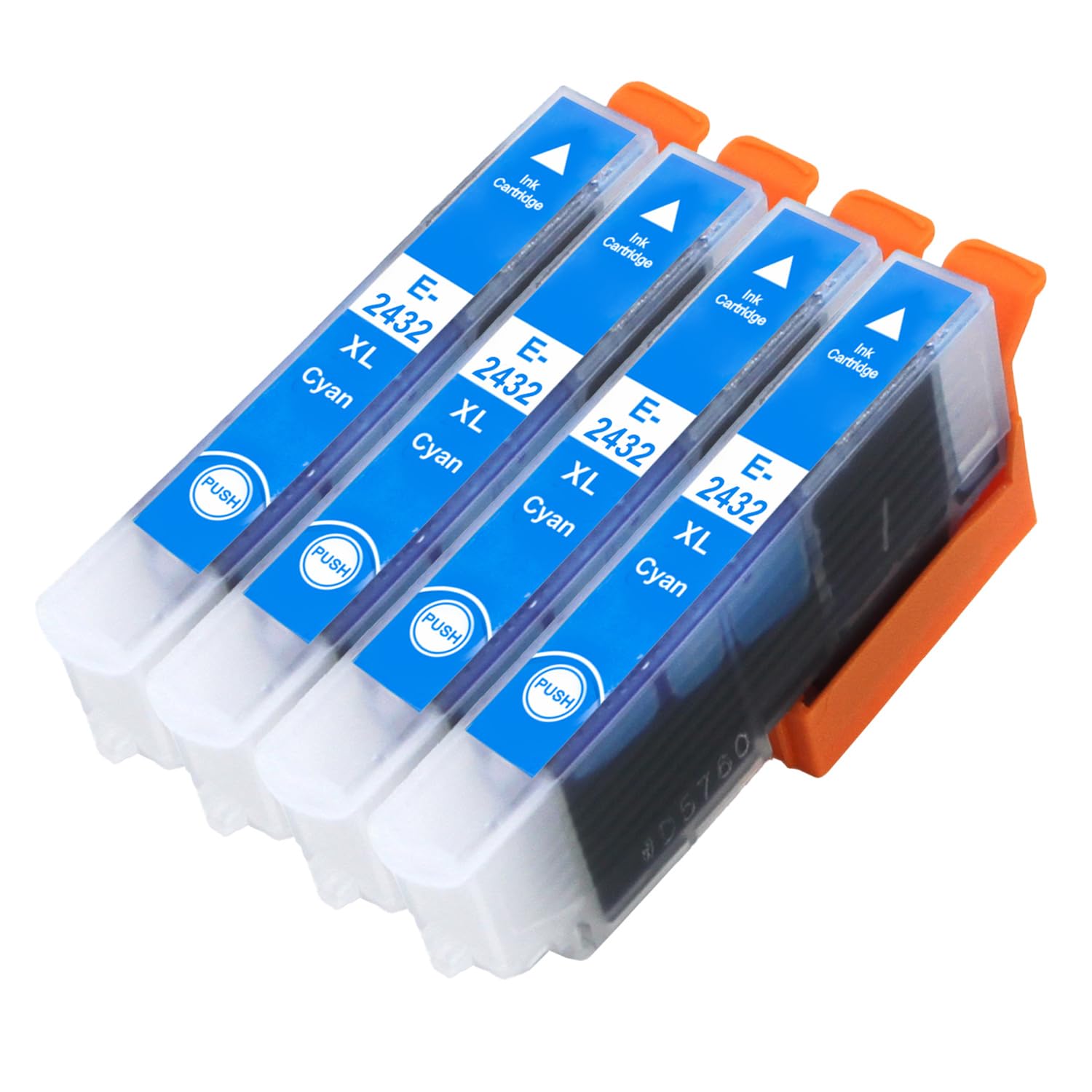 Go Inks Compatible 24XL Cyan Ink Cartridge – 4 Pack XL Multipack replaces T2431 for Epson Expression XP-55, XP-65, XP-750, XP-760, XP-850, XP-860, XP-950, XP-960, XP-970-12ml