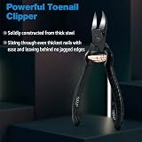 FERYES Precision Toenail Clippers Thick Nails with Leather Case view 2