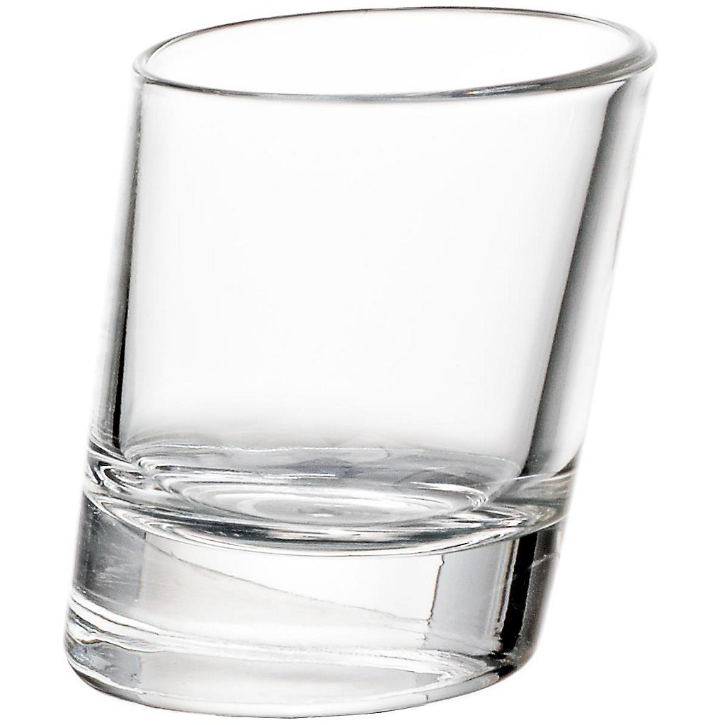 Pisa Shot Glasses 1.8oz / 50ml - Pack of 6 | 5cl Shot Glasses, Angled Shot Glasses, Tilted Shot Glasses