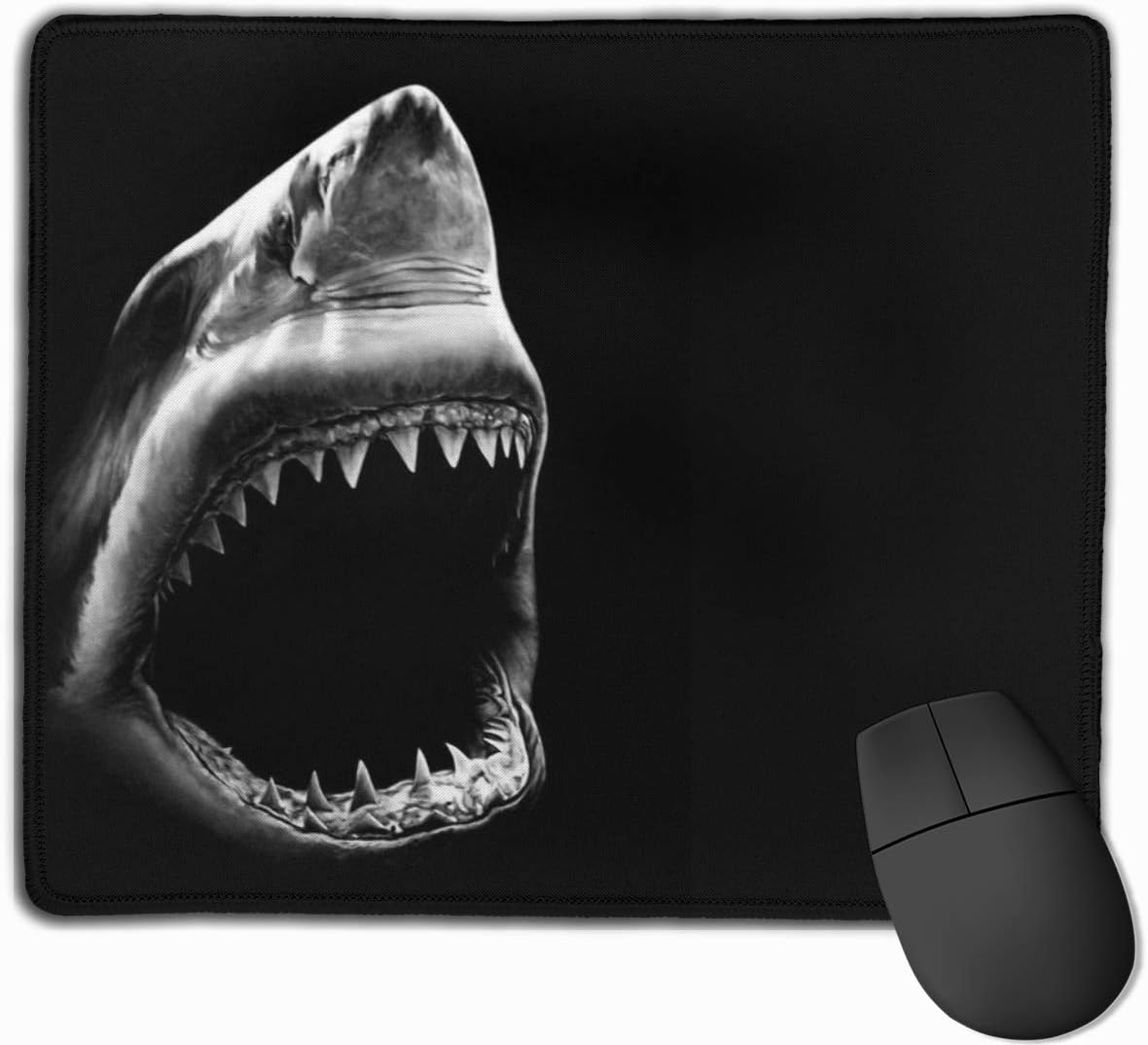 Great White Shark Funny Mouse Pad Rubber Rectangle Mouse Pad Gaming Mouse Pad Computer Mouse Pad Color Mouse Pad