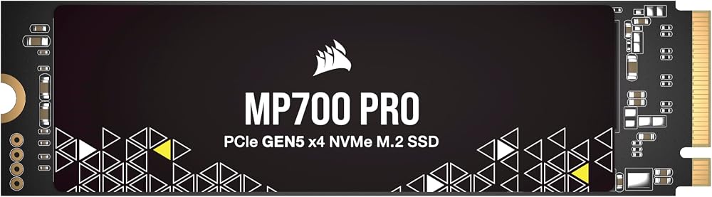 Corsair MP700 PRO 2TB PCIe Gen5 x4 NVMe 2.0 M.2 2280 SSD Black