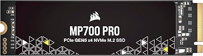 Corsair MP700 PRO 1TB M.2 NVMe PCIe Gen5 x4 SSD 11700MB/s TLC NAND Black
