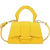 Ayliss Micro Mini Crossbody Handbag Women's Purse Clutch Cute Mini Trendy Bag Top Handle PU Leather Shoulder Bag