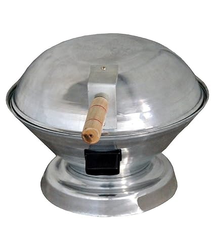 Kuber Industries Aluminium Bati Maker,Gas Oven,Pizza Maker, Silver, Code-05