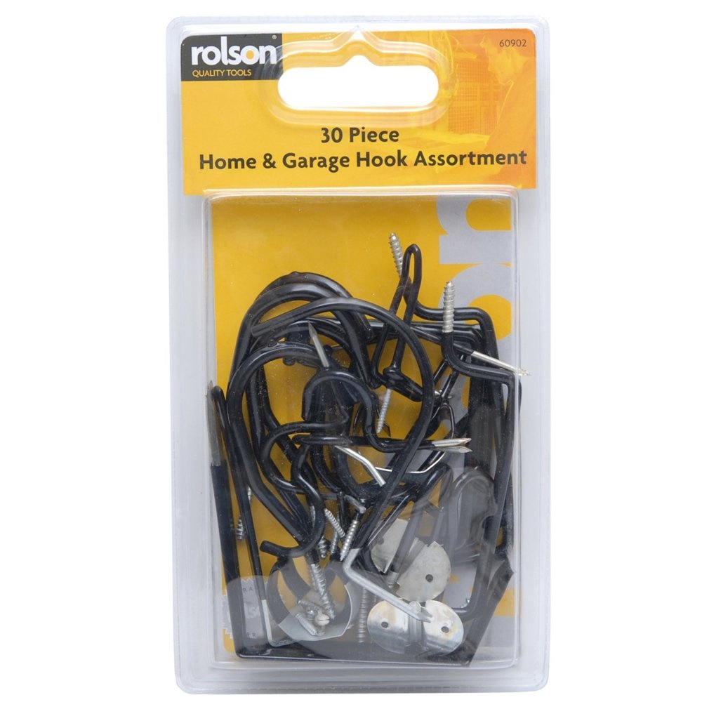 Rolson 60902 30 pc Home & Garage Hook Set