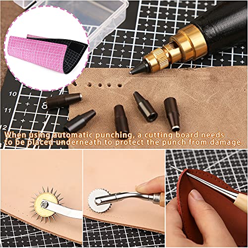 215 Pcs Leather Working Tools, Leather Crafting Tools kit with