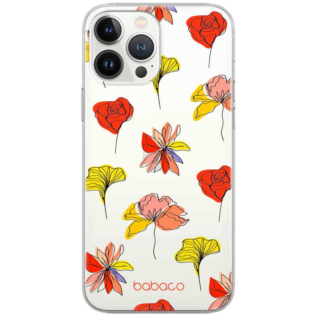 Babaco ERT GROUP mobile phone case for Apple Iphone 7 PLUS/ 8 PLUS original and officially Licensed pattern Flowers 012 optimally adapted to the shape of the mobile phone, partially transparent