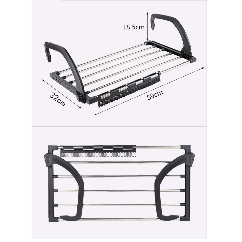 baño para secar Ropa mojada Ventana 59 * 32 cm Metal plástico Sinbide