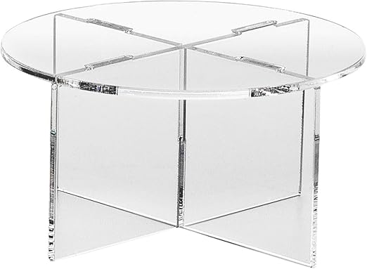 Amazon Com Clear Choice Acrylic Round Disassemble Riser Display Stand Multipurpose Tabletop Risers For Displaying Personal Or Business Decor Cupcakes Clear Stable 6 H X 6 D Home Kitchen