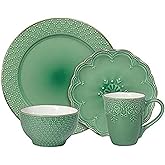 Pfaltzgraff French Lace Dinnerware Set, 16 Piece, Green
