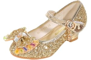 Onyxeey Princess Shoes Toddler Dress Shoes for Girls with High Heels - Comfortable & Stylish (Size 2-13)