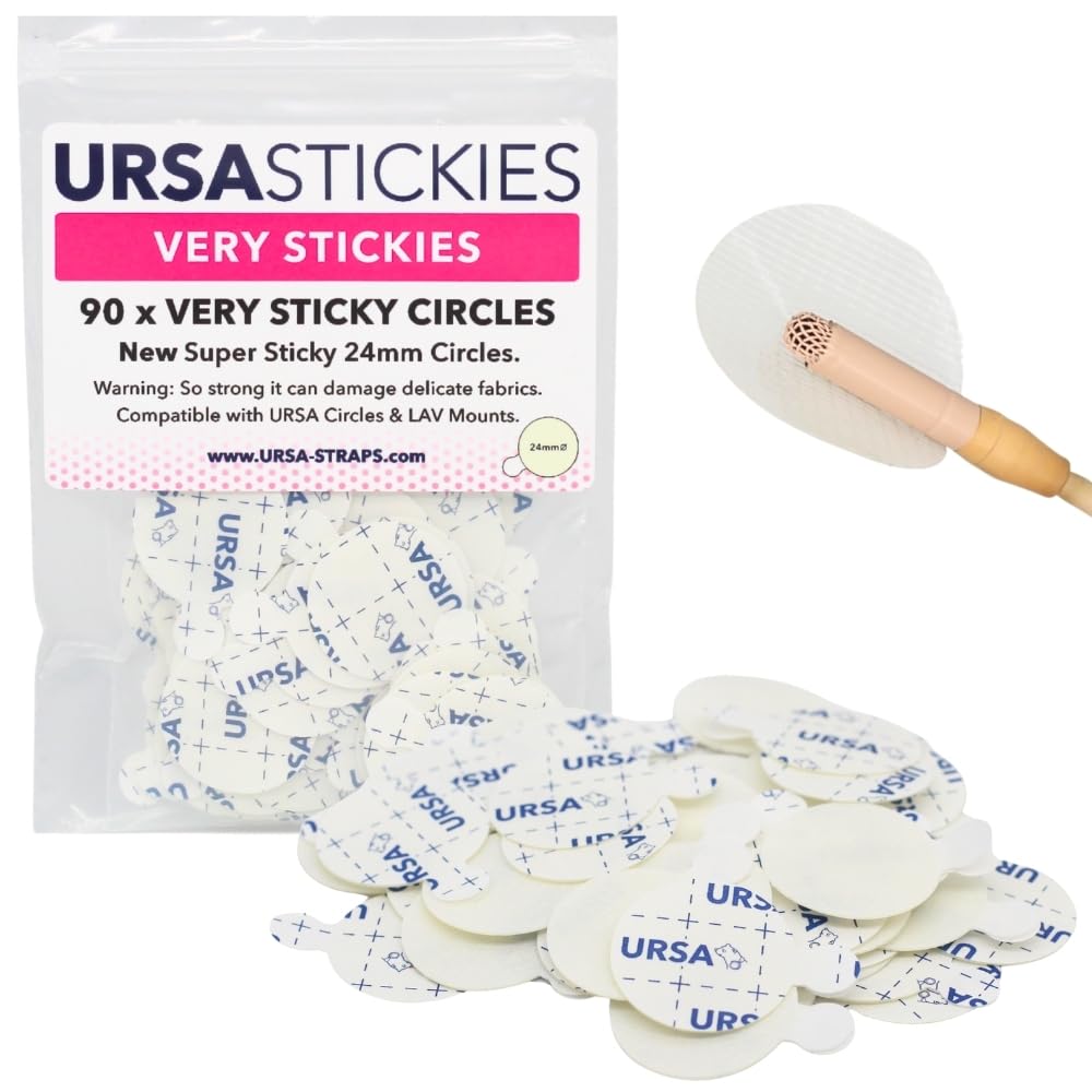 URSA Very Sticky Circles: 90 Super High Tack, Double Sided, Pre-Cut Stickies with Peel-Off Tabs. Made In the UK