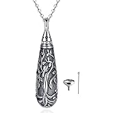 Fryneauy Tree of Life Flower Celtic Cremation Ashes Urn Pendant Necklace for Women Sterling Silver US1