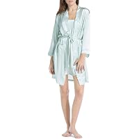 Fishers Finery Women's 100% Pure Mulberry Silk Mid-Length Robe with Pockets | Awarded Best Silk Robe