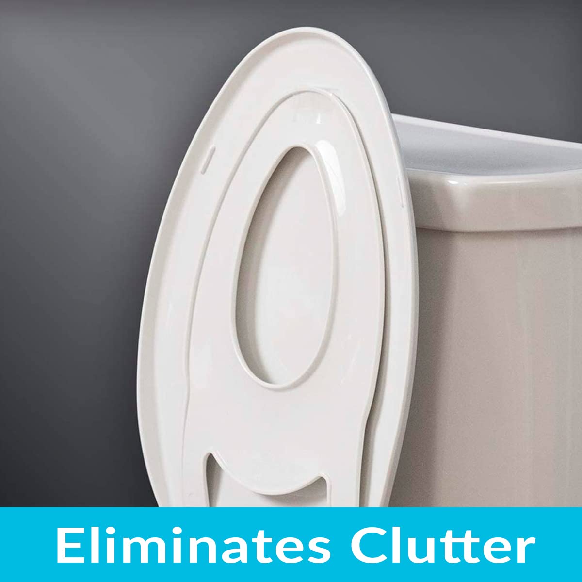 Little2Big Toilet Seat with Built-In Toddler Potty Training Seat, Slow Close, Easy to Install, Made in USA, ROUND, White